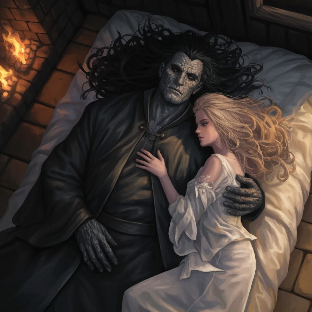 Mysterious Dark Lord in Ancient Castle Chamber