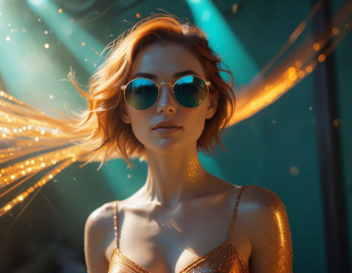 Ethereal Woman Figure in Surreal Kitsch Art