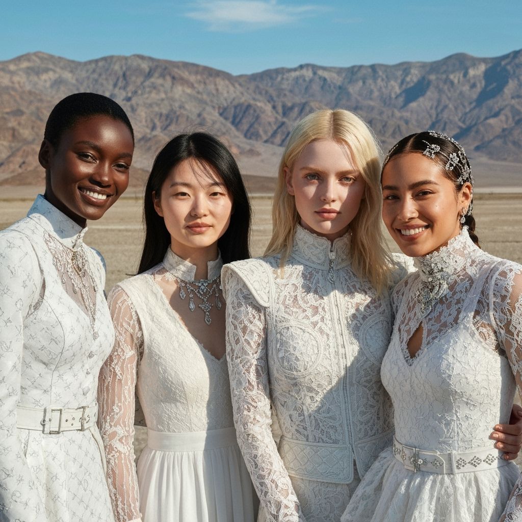 Diverse Women in Gothic Attire, Photo-Realistic Style