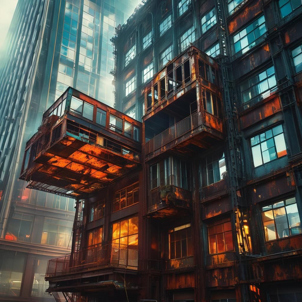 Big Building's Contained Chaos in Cyberpunk Style