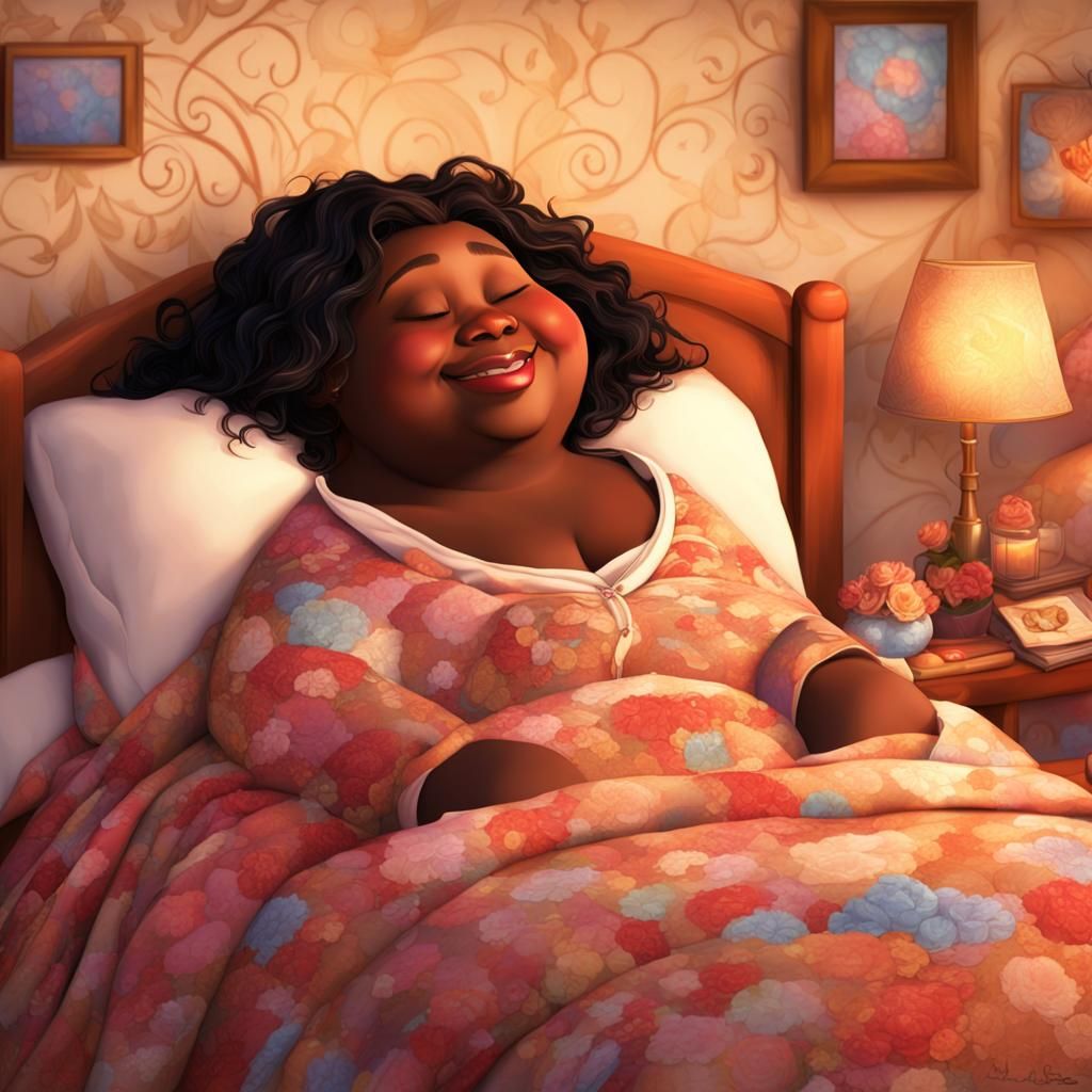 Dreaming of Spring: 3D Digital Art of Black Woman