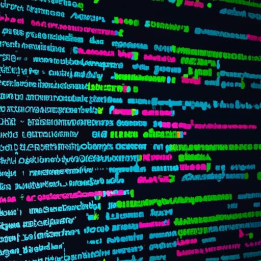 Binary Code Streams on Digital Monitor