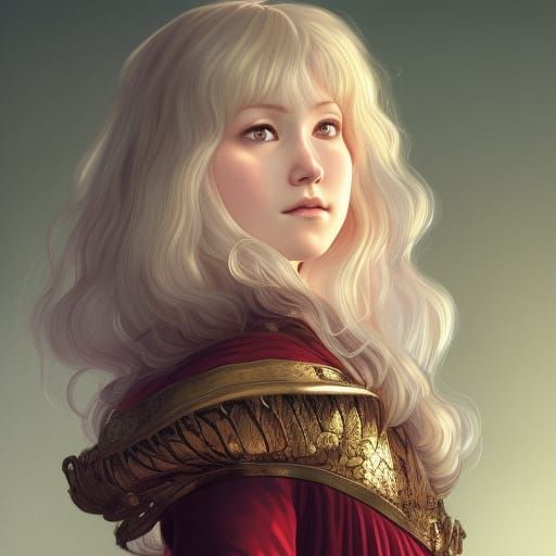 Griffith from Berserk in Dress: Hyperdetailed Portrait