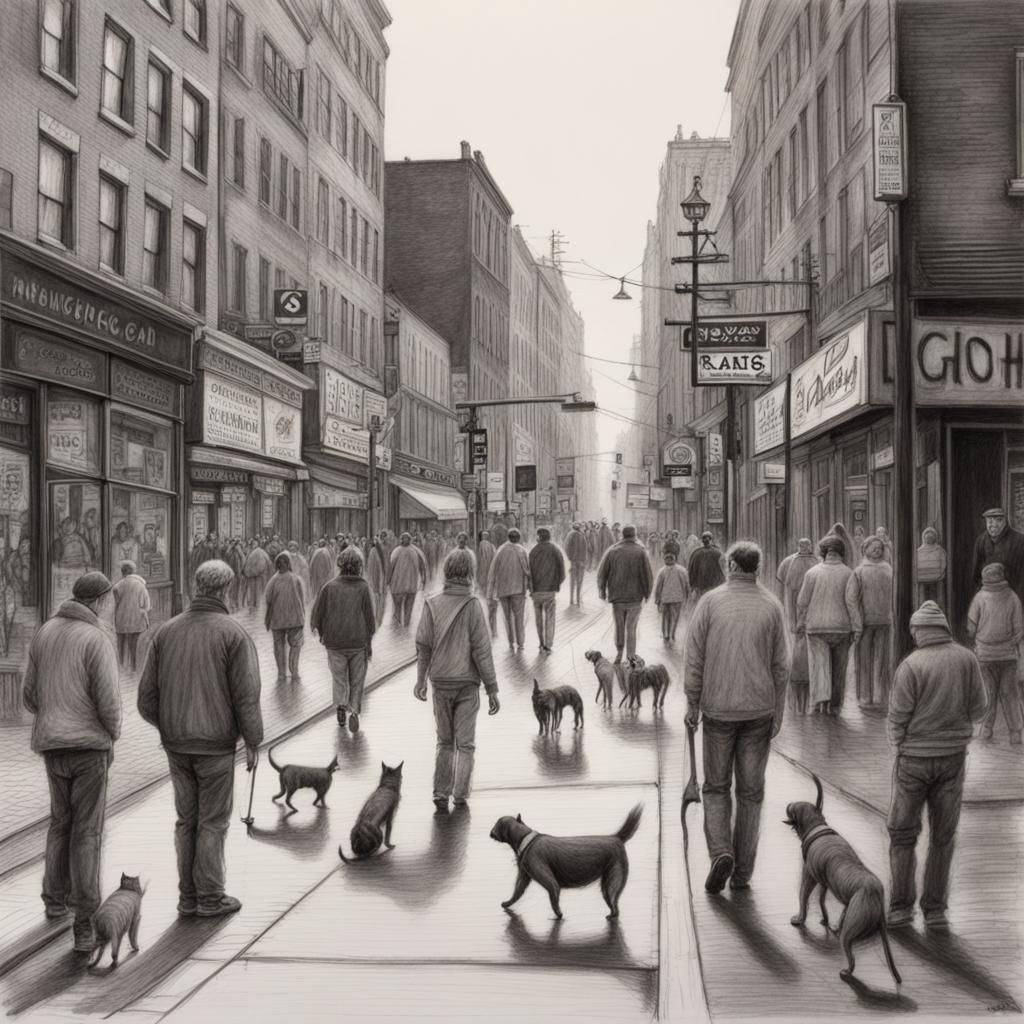 Hyperdetailed Charcoal Drawing of Matchstick Figures