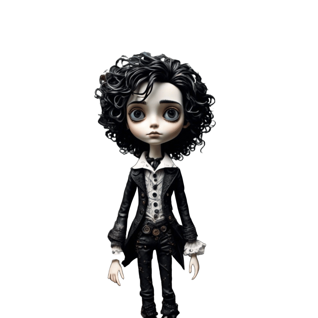 Johnny Depp Doll in Tim Burton Style