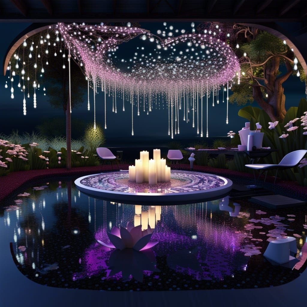 Fairy Lounge: 3D Patio with Fractal Fountain
