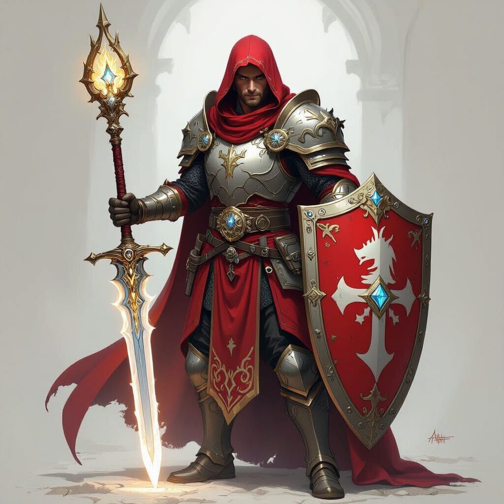 D&D Cleric in Ornate Armor Concept Art