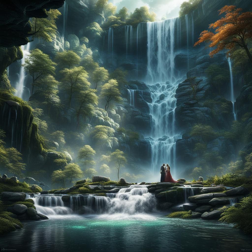 Appalachian Waterfall: Intimate Fantasy Art