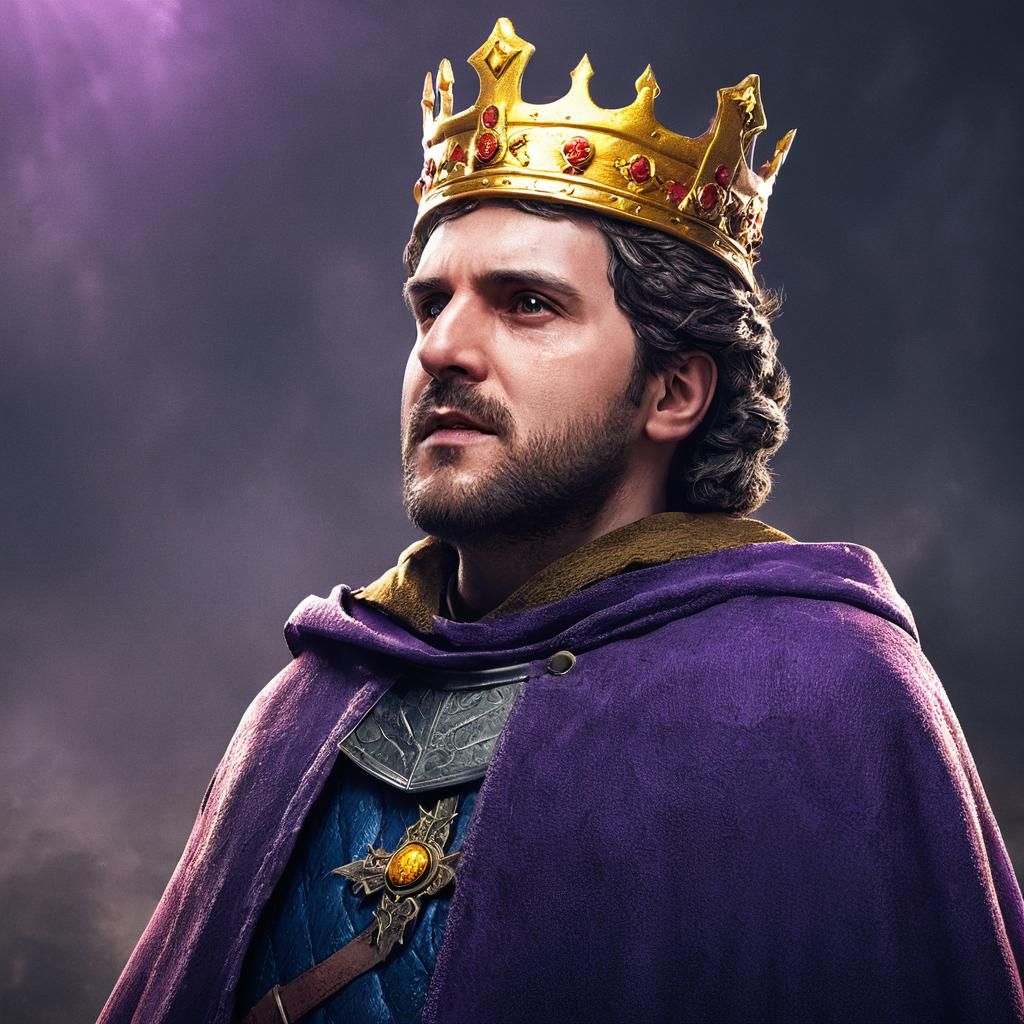 Medieval Royal in Dark Fantasy Throne Room