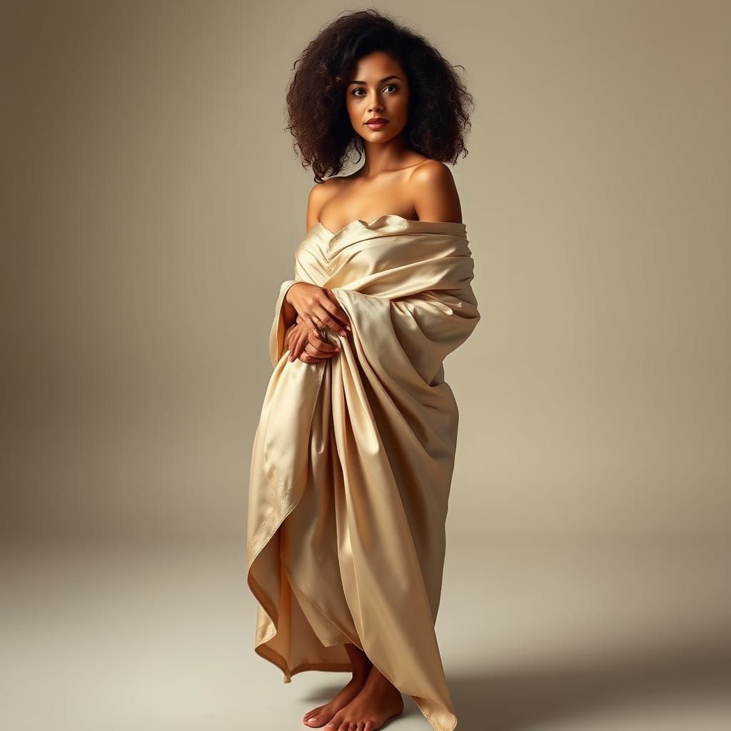 Elegant Woman in Soft Light, Classical Pose