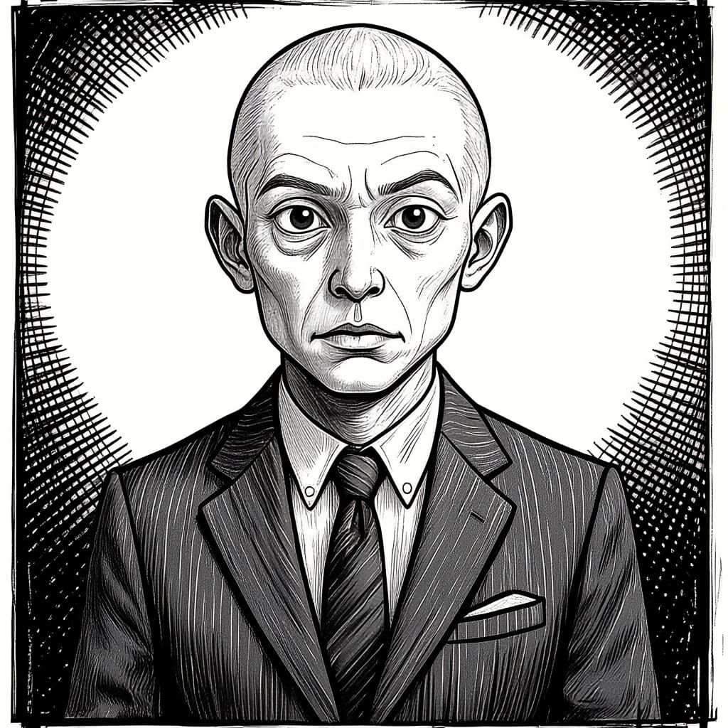 Alien Mugshot in Human Disguise