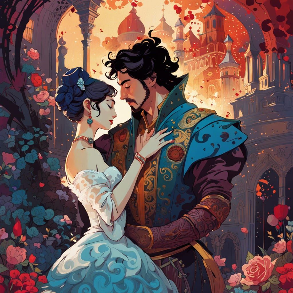 Romeo and Juliet: Surrealist Octane Render