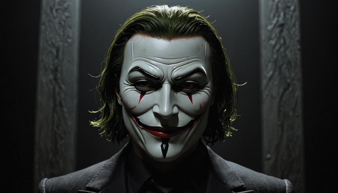 Epic Noir V Mask with Joker Elements