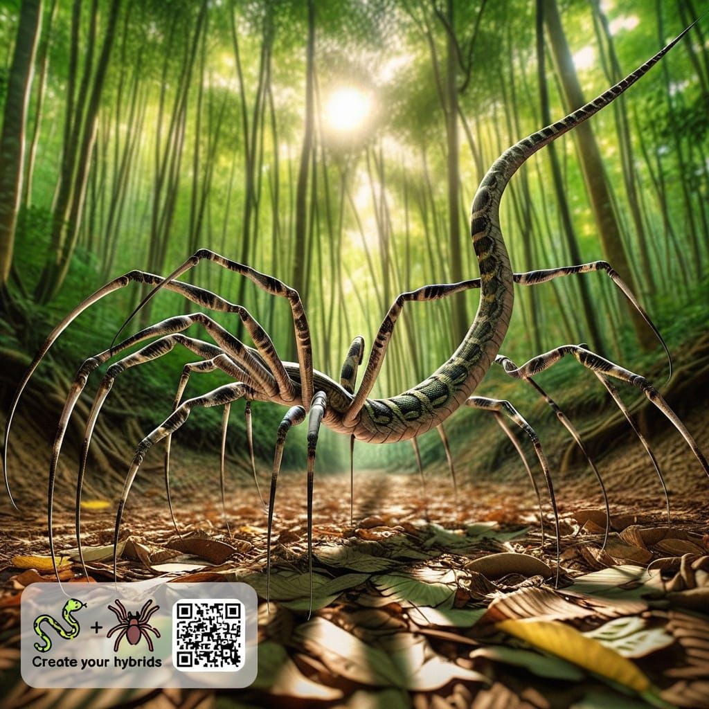 Snake-Spider Hybrid: A Surreal Chimera
