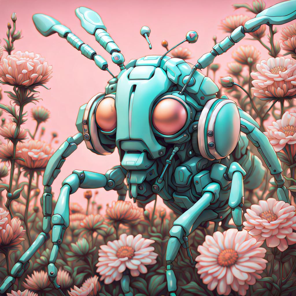 Pastel robotic insect