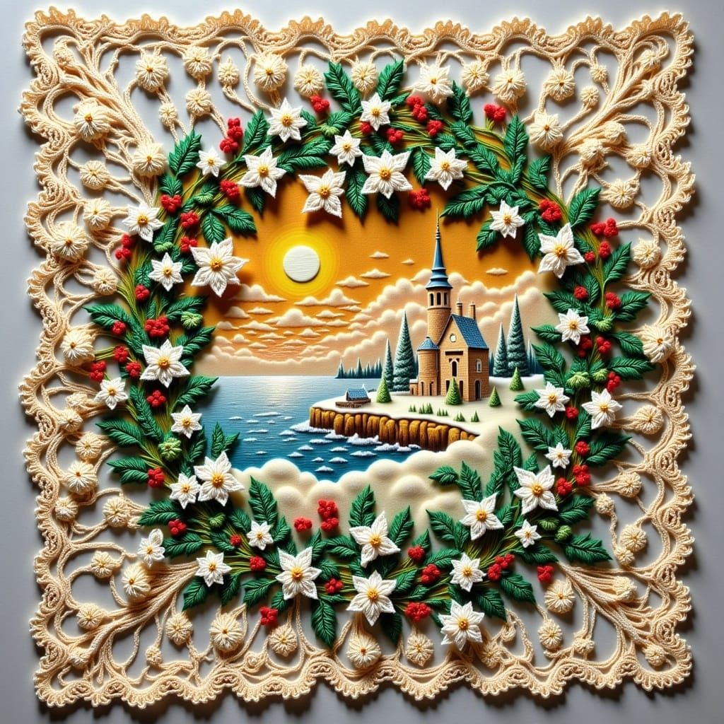 Luxurious English Embroidery in Ombre Hues