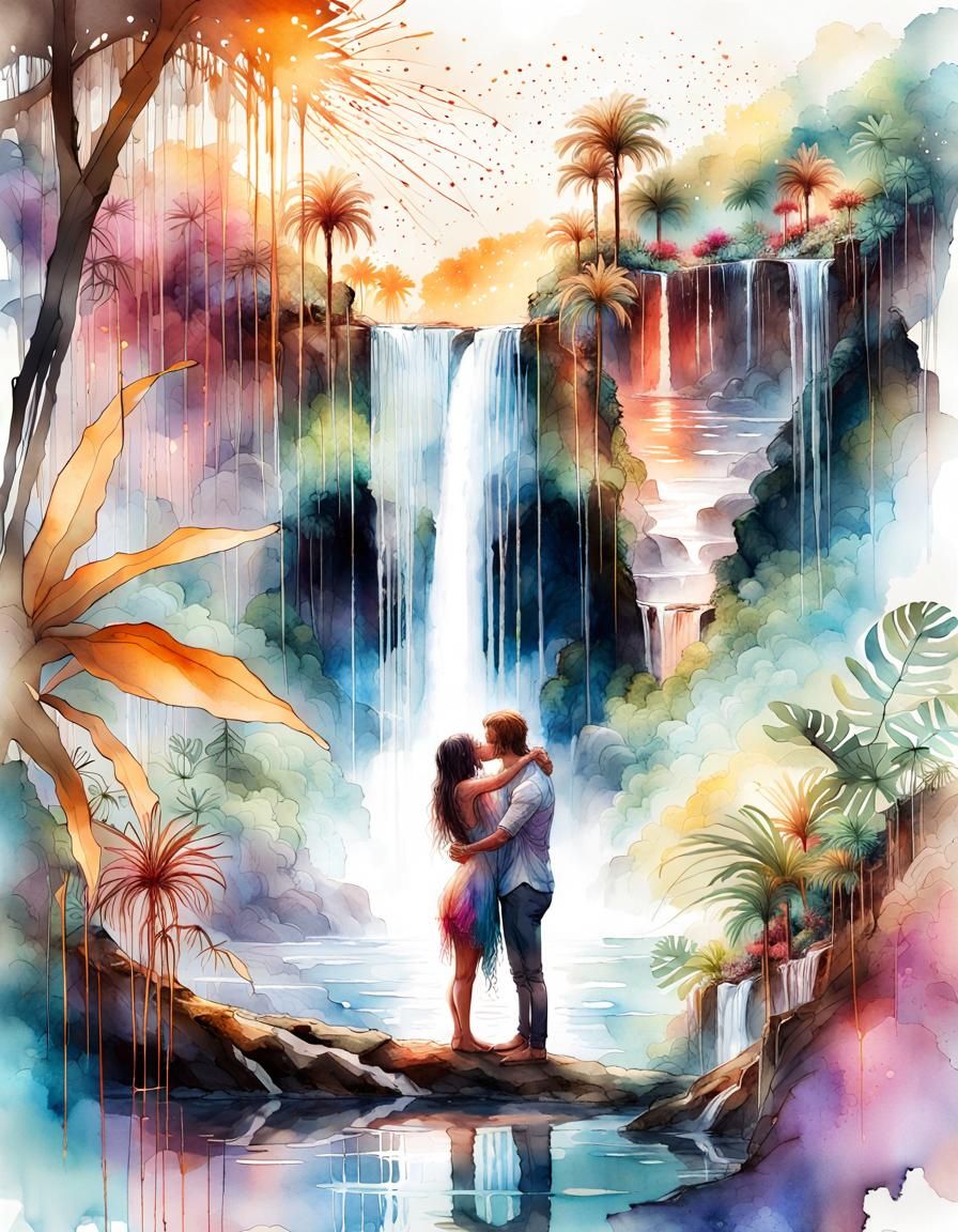 A Kiss beneath the Waterfall