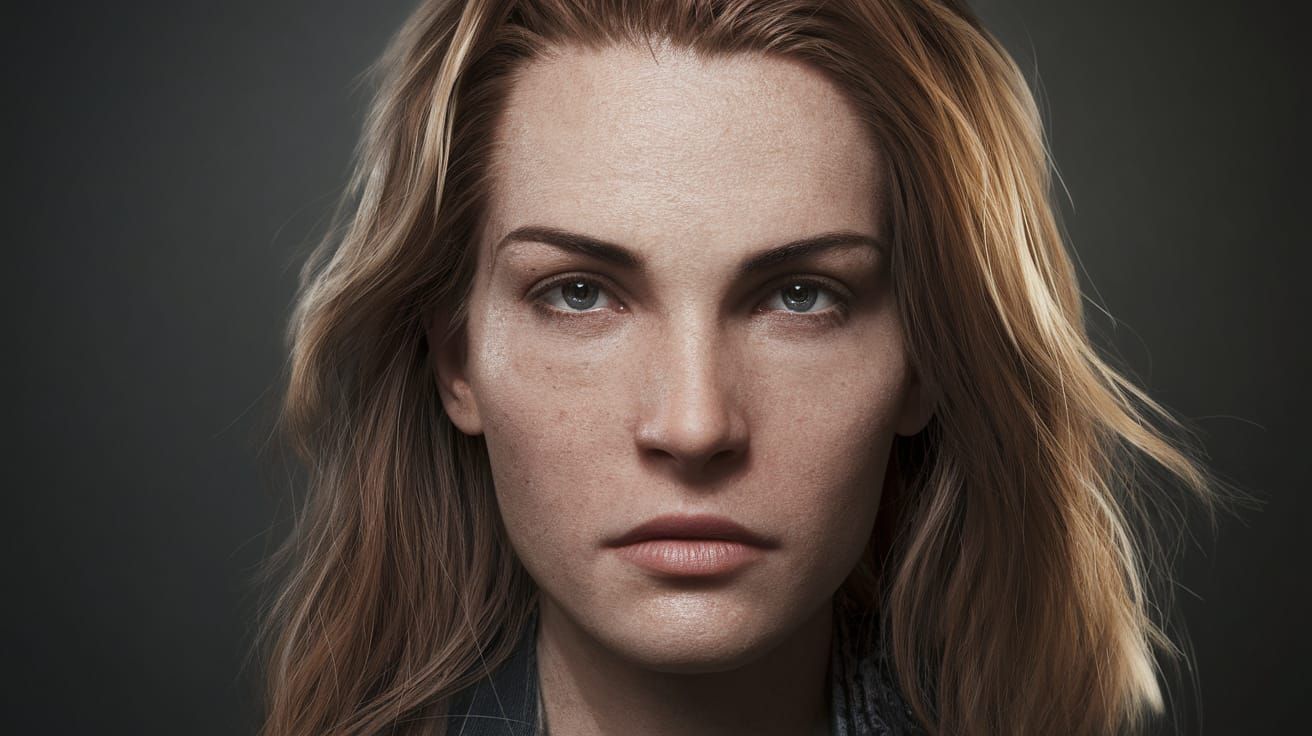 Delicate Facial Textures in Close-Up