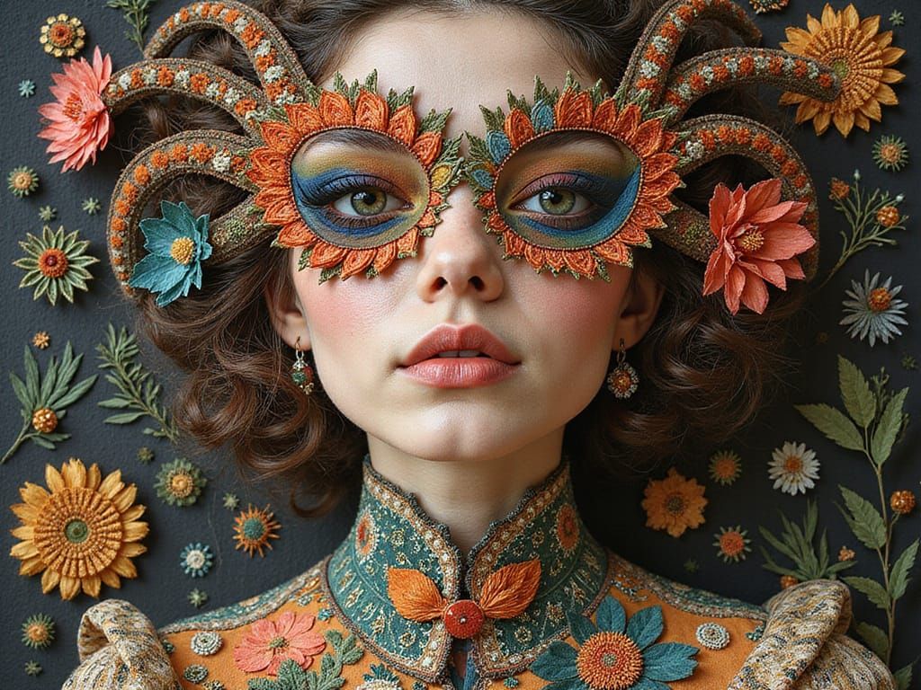 Architextual Couture Doodleblend Petrykivka Hyaline Poetic Quilling Melodramatic Lighting Fashion