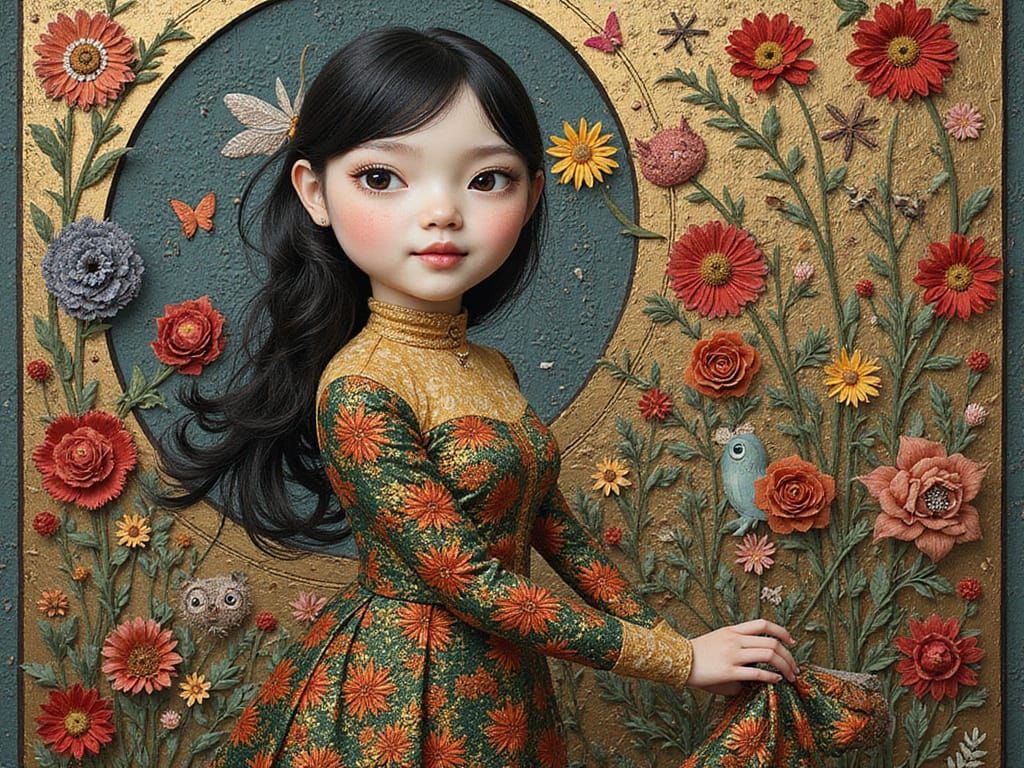 Architextual Couture Doodleblend Petrykivka Hyaline Poetic Quilling Melodramatic Lighting Fashion