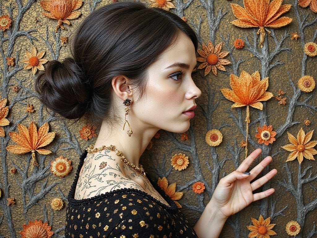 Architextual Couture Doodleblend Petrykivka Hyaline Poetic Quilling Melodramatic Lighting Fashion