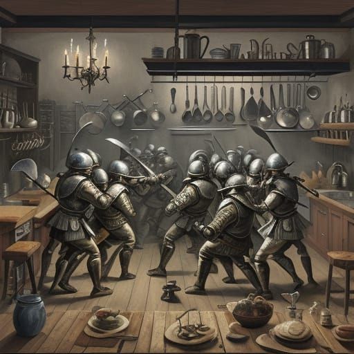 Surreal Kitchen Appliances Engage in Battle