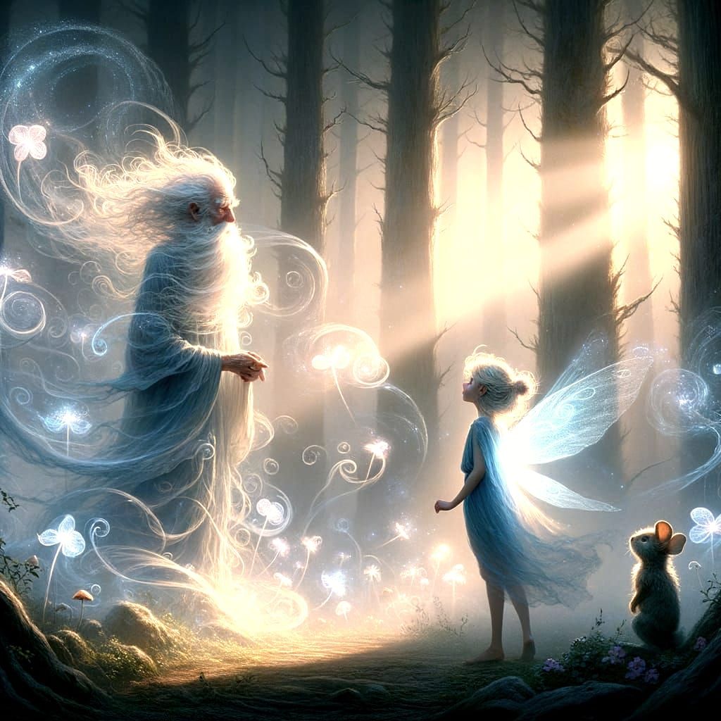 Mystical Forest Clearing with Celestial Light and Enchanted ...