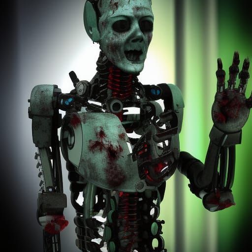 Cyborg in healing station