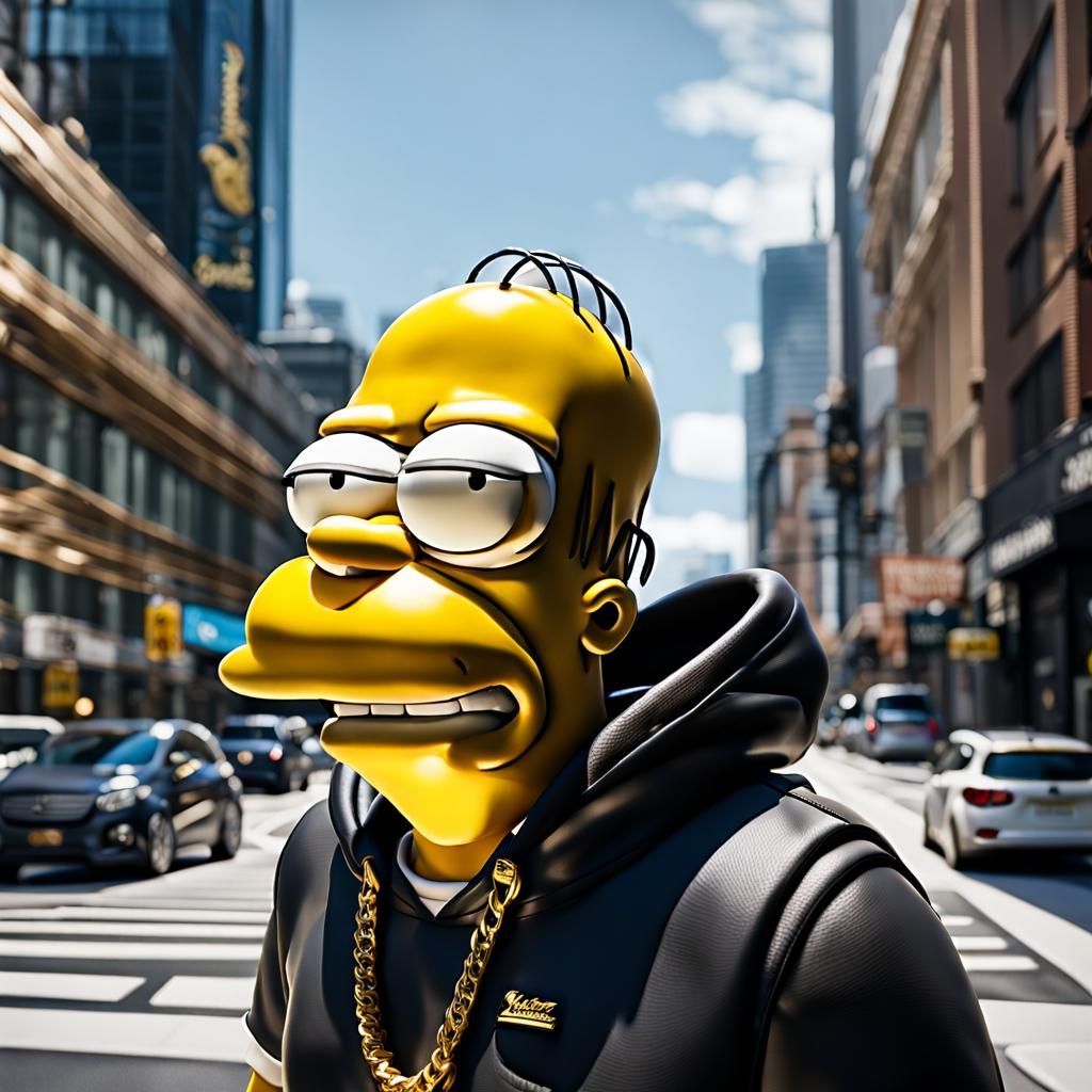 Homer Simpson as Photorealistic 3D Character