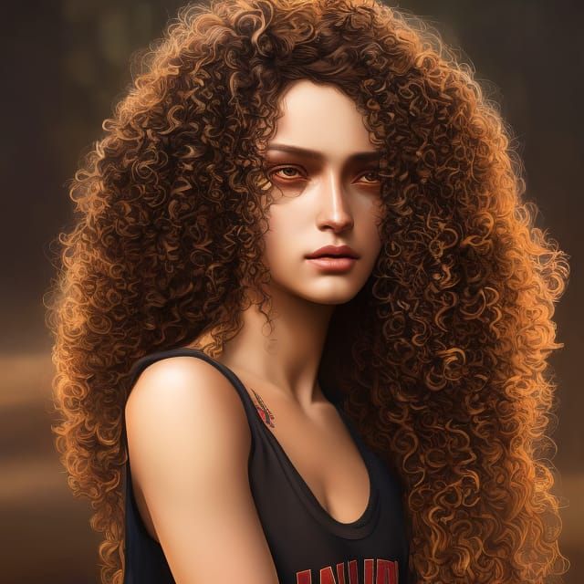 Angry Girl Portrait in Hyperdetailed Style