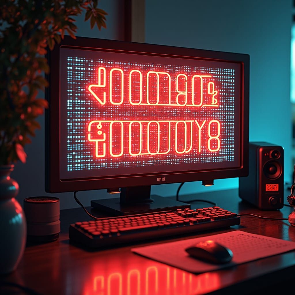 Retro-Futuristic Cyberpunk Nixie Tube Display