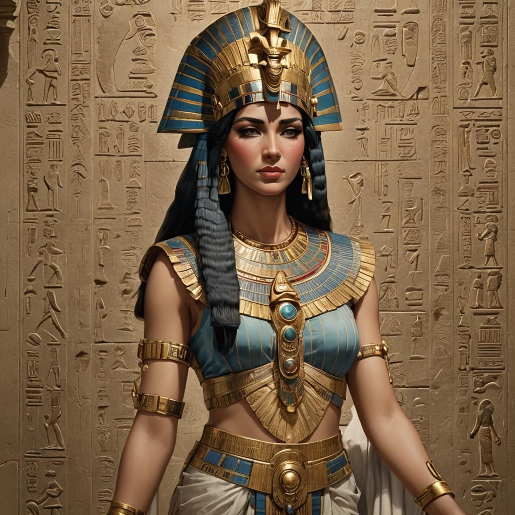Cleopatra in Ancient Egyptian Palace, Classic Art