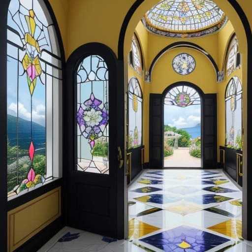 Grand Marble Villa with Chinoiserie Garden