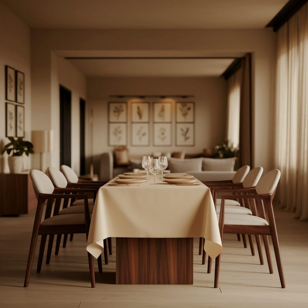 Modern Dutch Dining Room in Warm, Inviting Ambiance