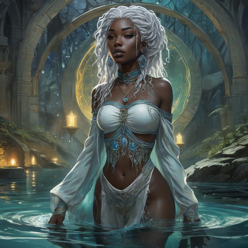 Gothic Water Mage Concept Art