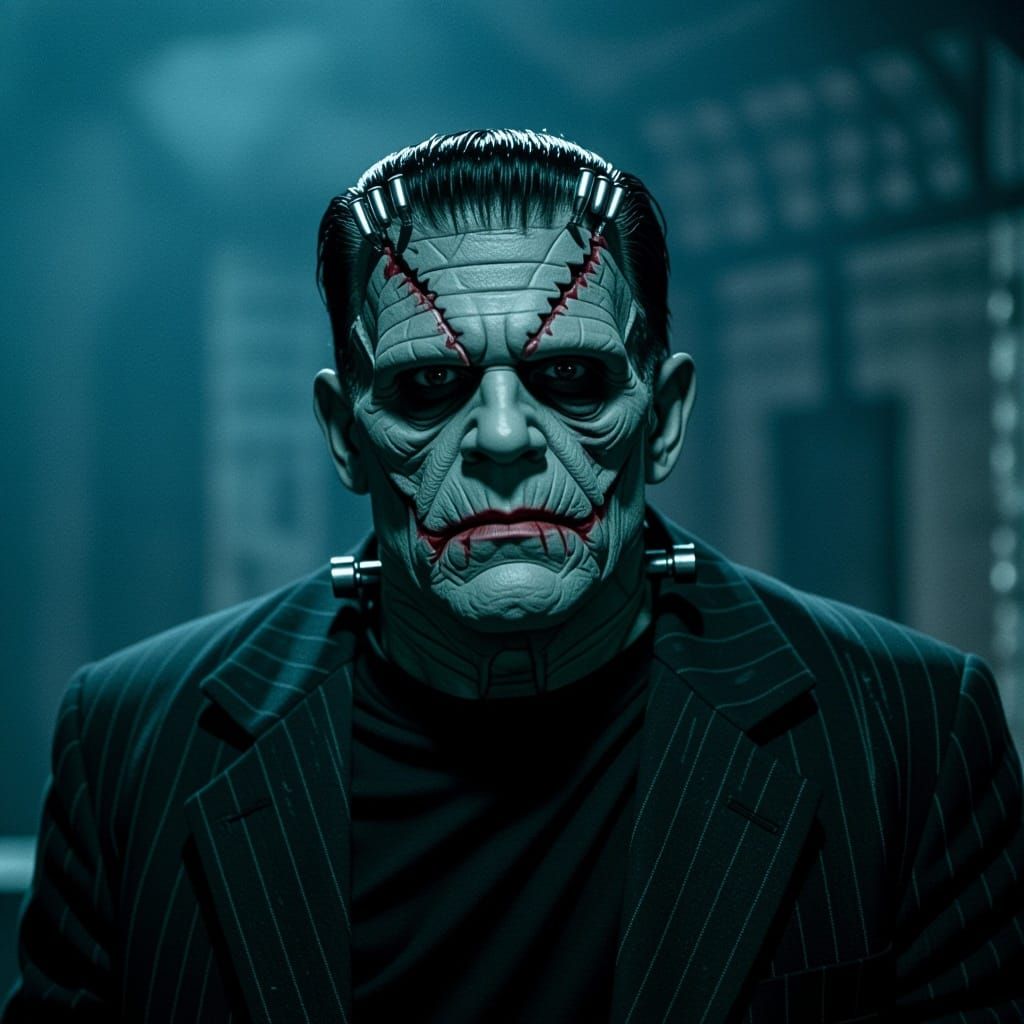 Geekie Nerdy Frankenstein Monsta in Cinematic Scene