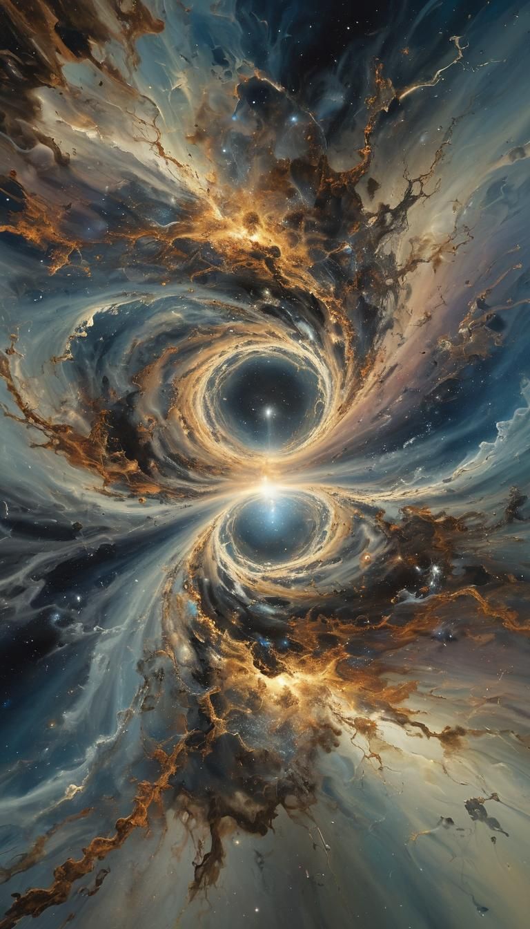 Surreal Landscape with Elastic Flora and Metallic Sky