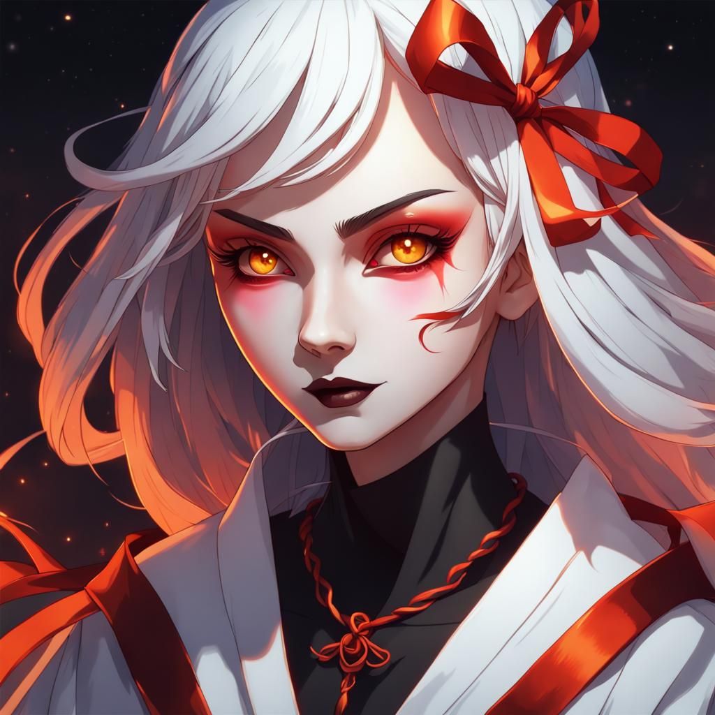 Evil Anime Witch Portrait in MAPPA Style