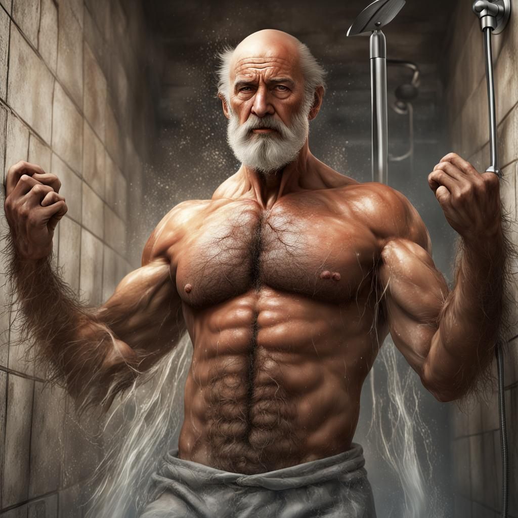 Detailed Matte Painting of Two Muscular Men