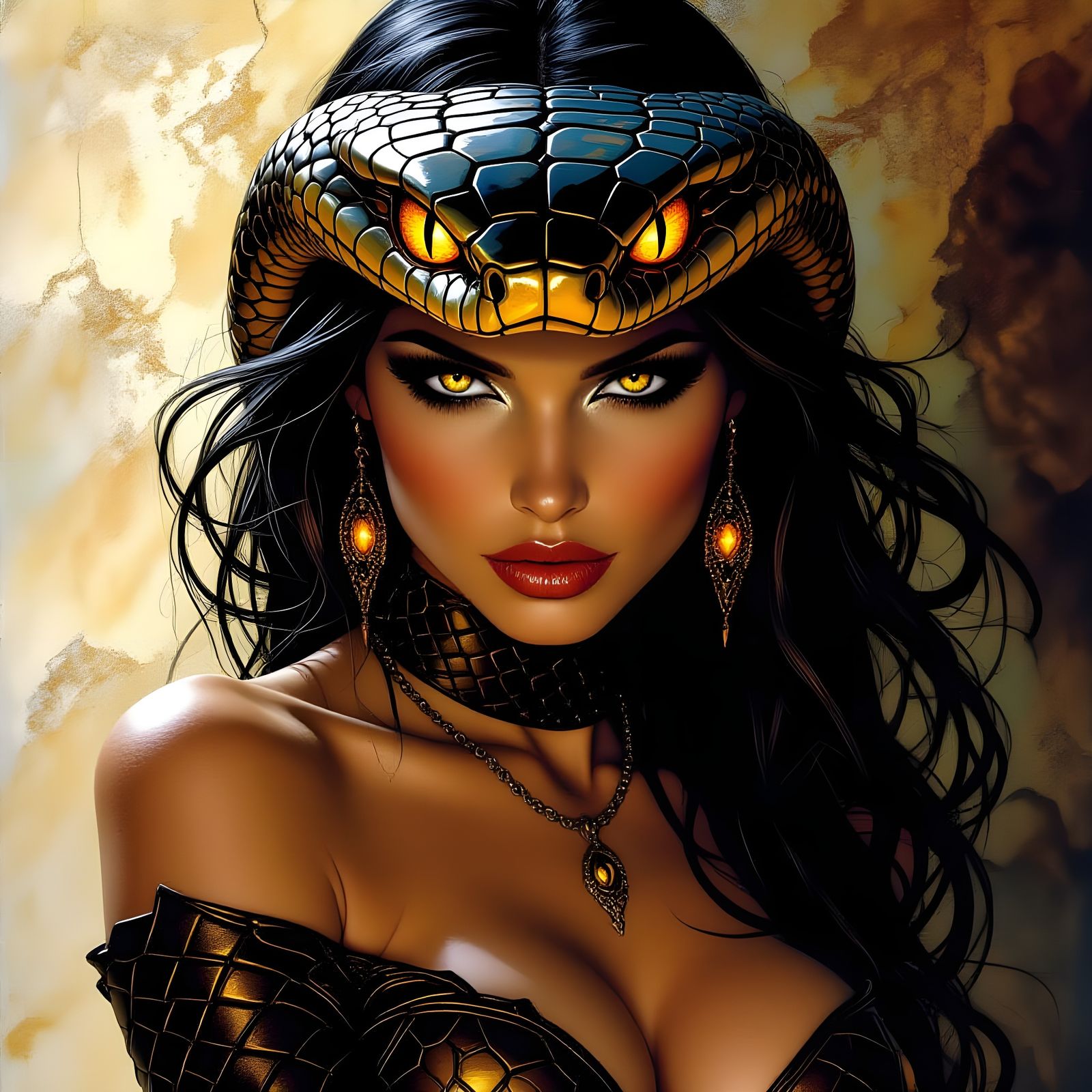 Mystical Woman With Cobra Soul Eyes