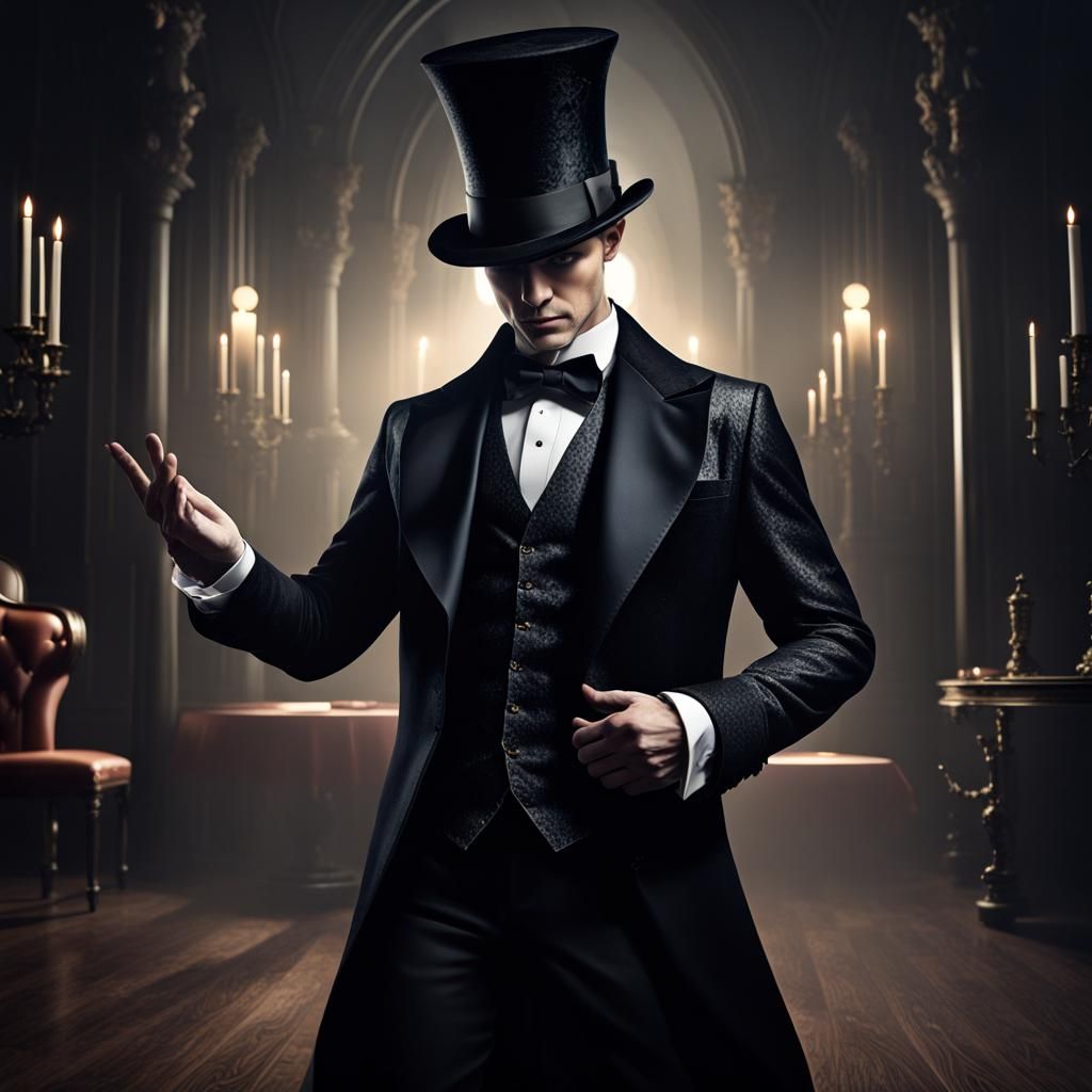 Elegant Gothic Magician in Ultra HD Resolution