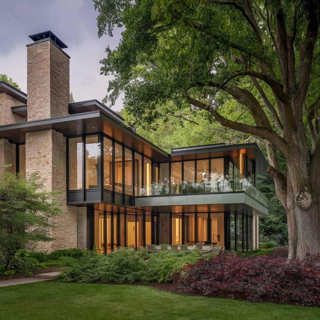 Modern House Integrated with Lush Greenery