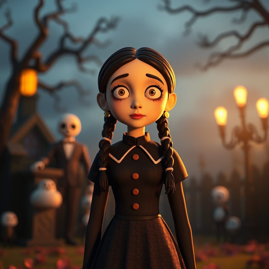 Claymation Wednesday Adams