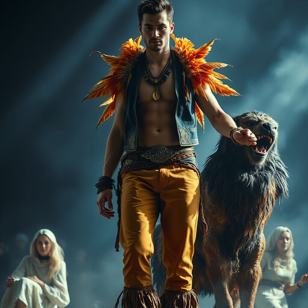 Chiseled Deity in Bohemian Splendor