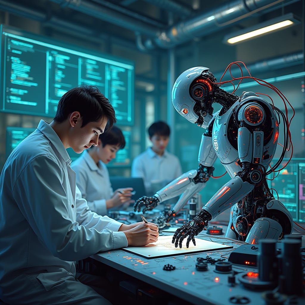 Futuristic Lab: Scientists Build an AI Robot
