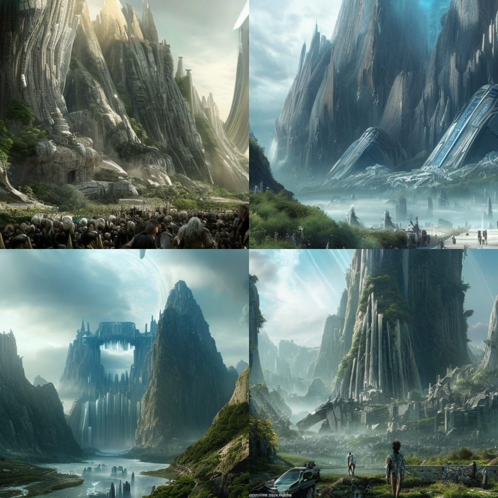 Epic Cinematic Painting of Elysium