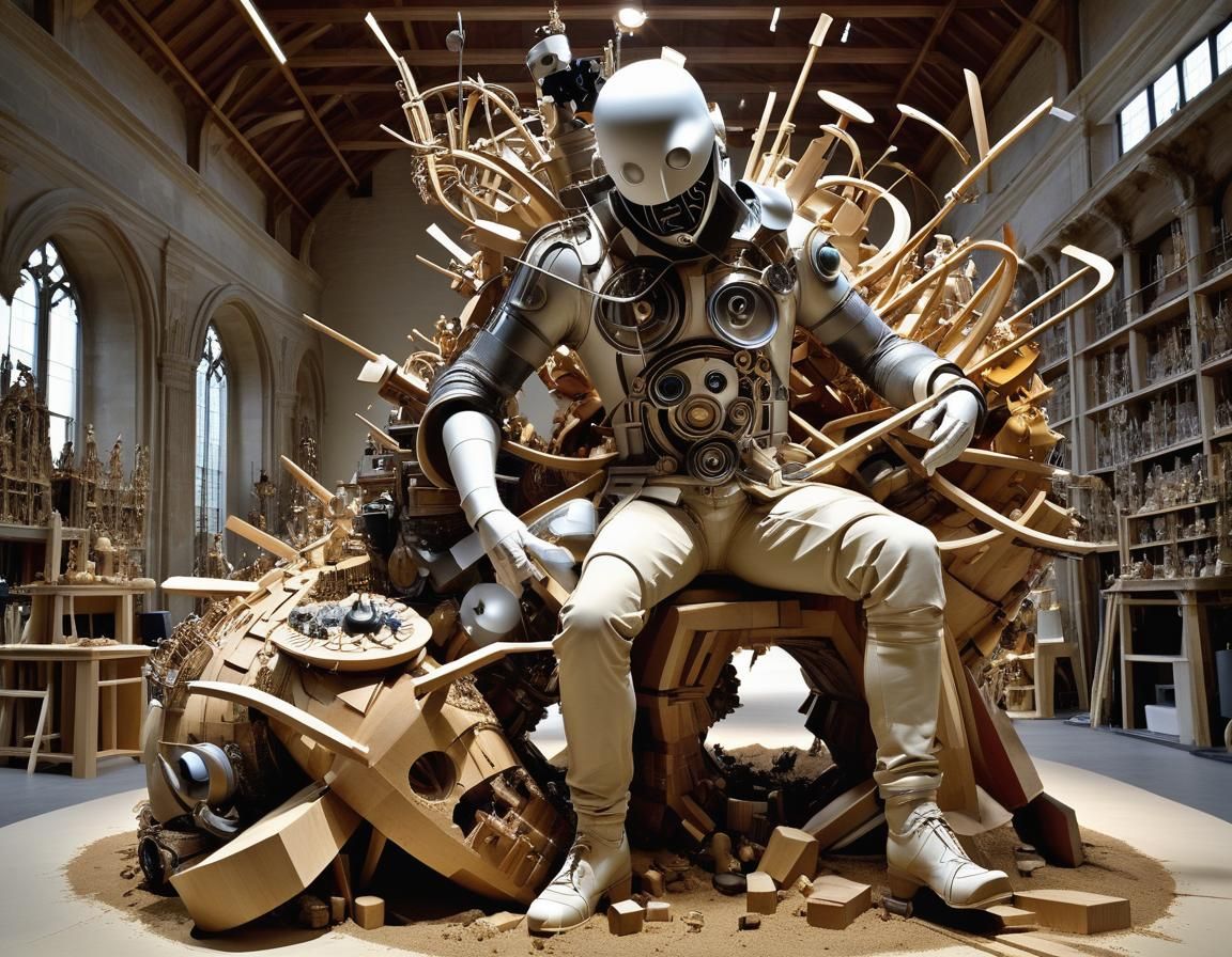 Whimsical Performance Artist Creates Absurd Sculpture