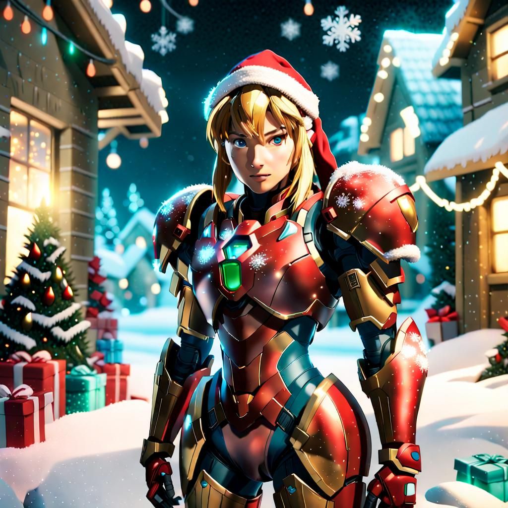 Samus Aran in a Winter Wonderland