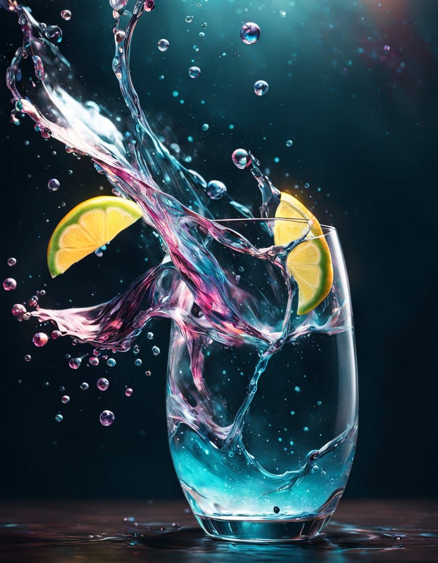 Berry Drink with Waterbending in Anime Style