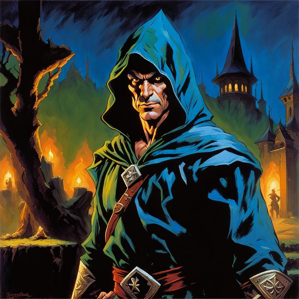 Dark Elf Sorcerer Assassin Portrait in Sinister Fantasy